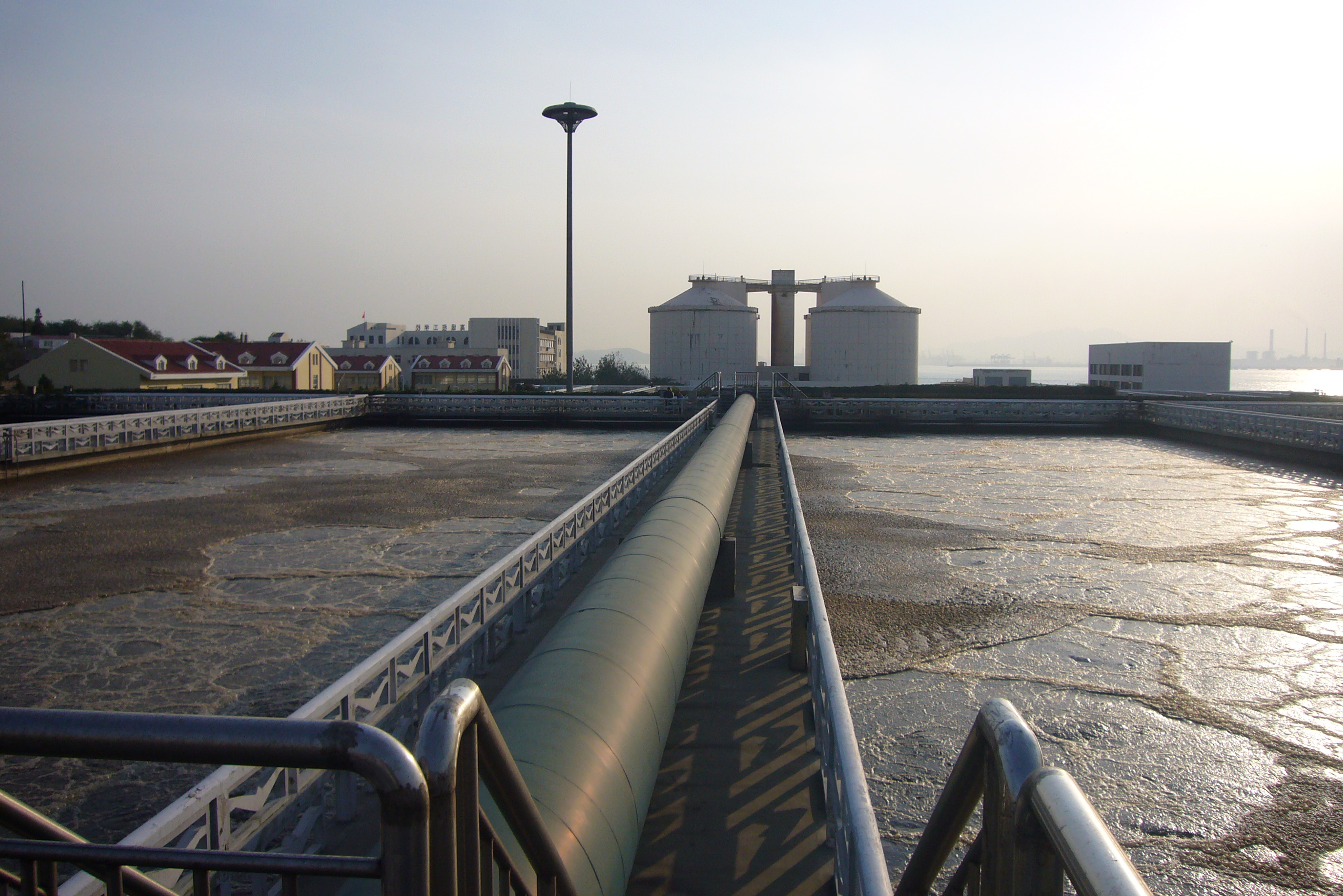 Aeration tank at WWTP in China (Photo credit: IWAR)