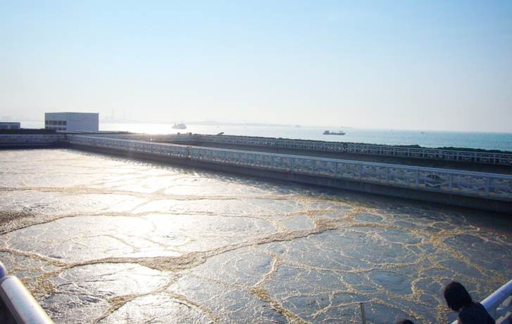 Aeration tank at WWTP in China (Photo credit: IWAR)