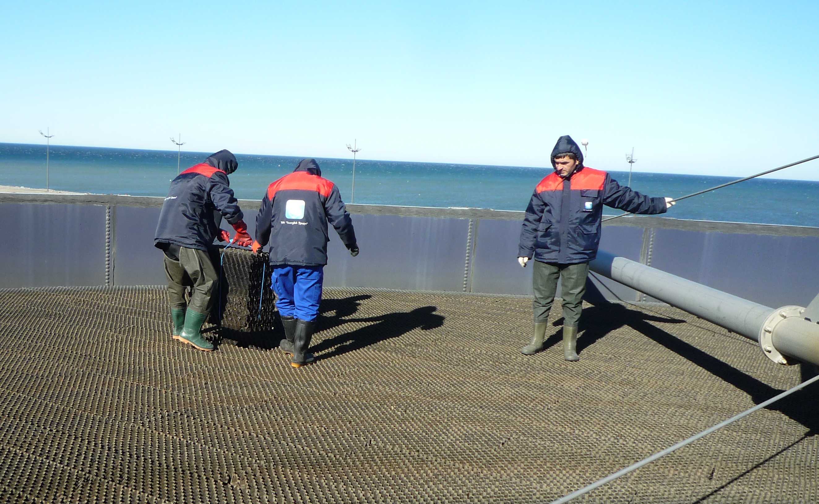 Media check at trickling filter in Georgia (Photo: GEA 2H)